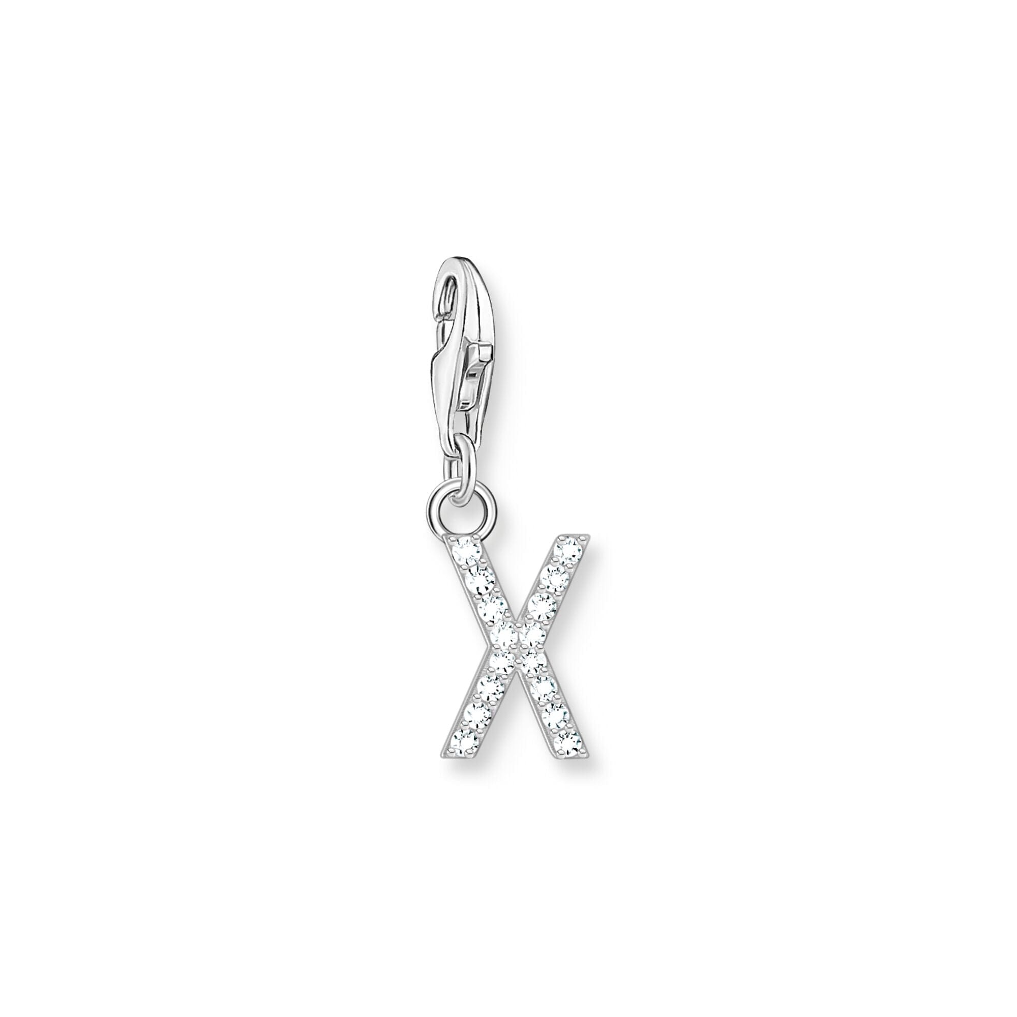 THOMAS SABO Charm Pendant Letter X Silver Charm Pendants THOMAS SABO Charmista 