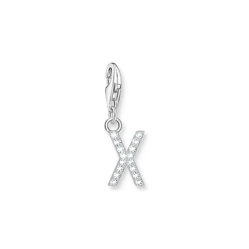 THOMAS SABO Charm Pendant Letter X Silver Charm Pendants THOMAS SABO Charmista 