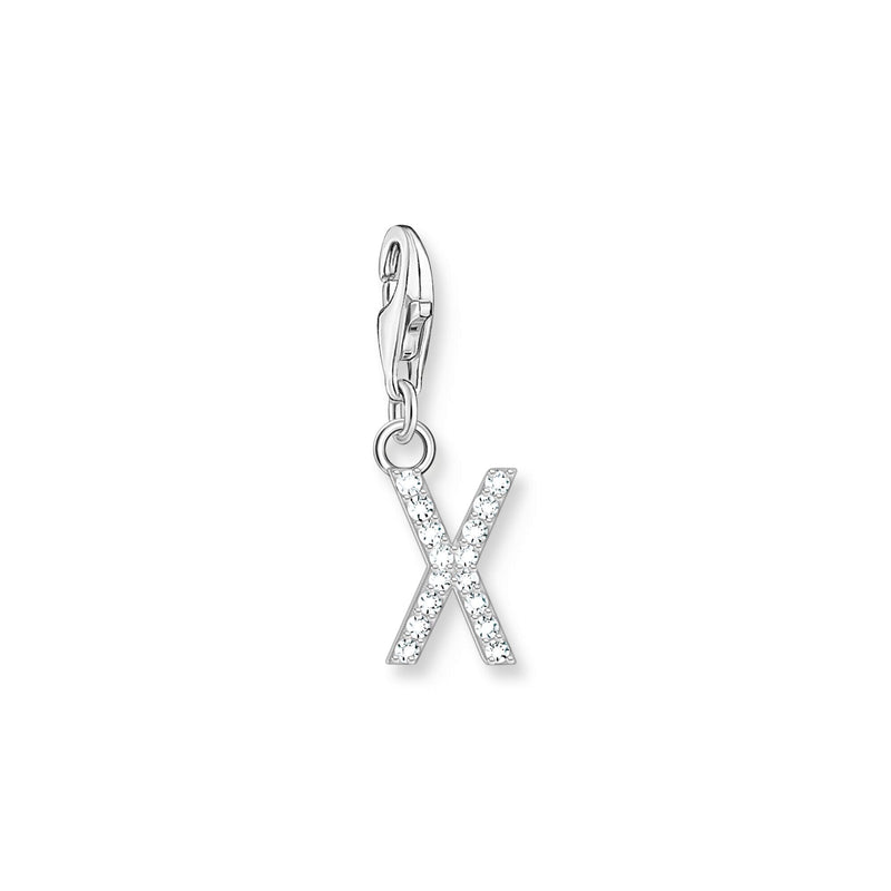THOMAS SABO Charm Pendant Letter X Silver Charm Pendants THOMAS SABO Charmista 