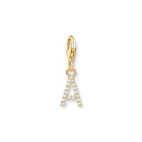 THOMAS SABO Charm Pendant Letter A Gold Plated Charm Pendants THOMAS SABO Charmista 