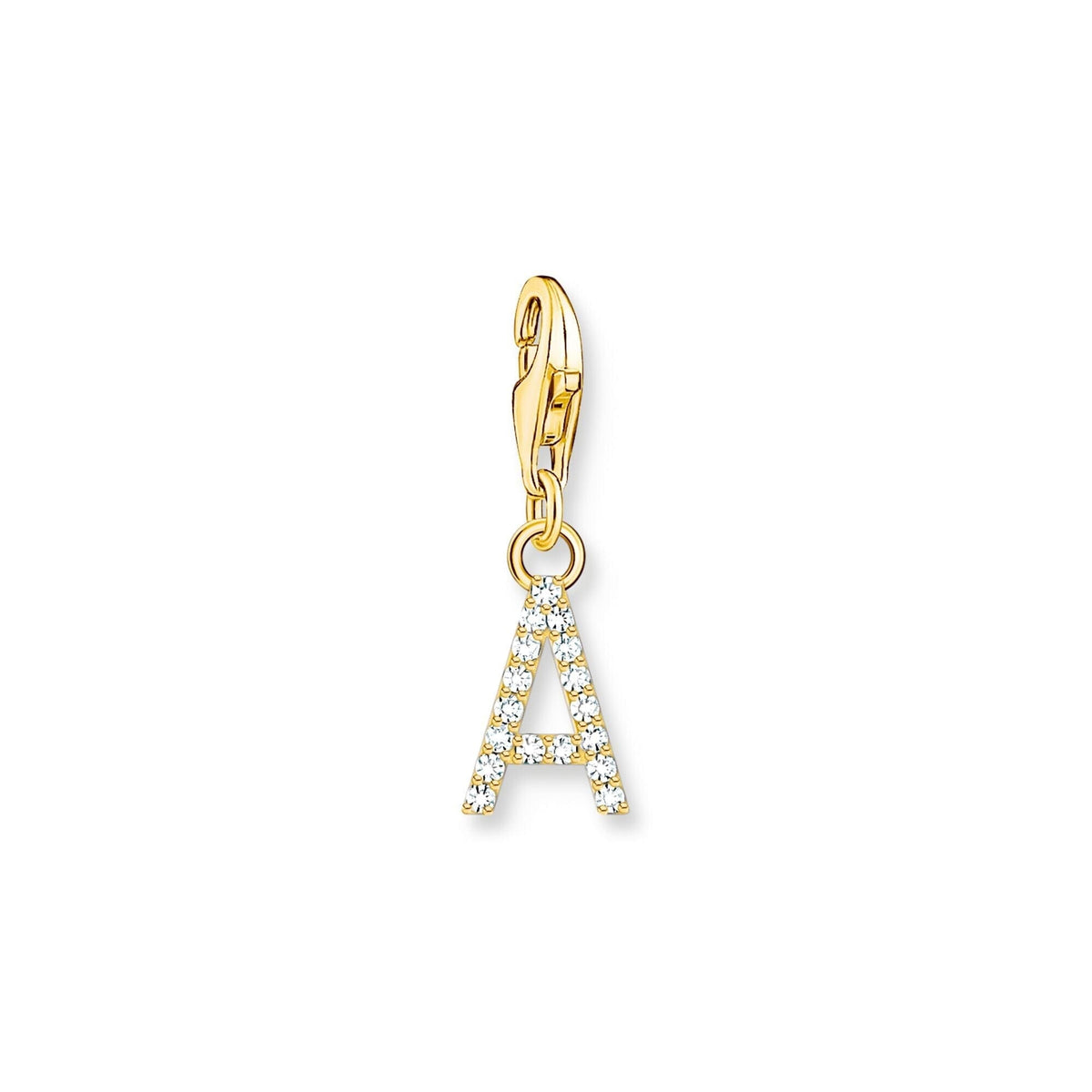THOMAS SABO Charm Pendant Letter A Gold Plated Charm Pendants THOMAS SABO Charmista 