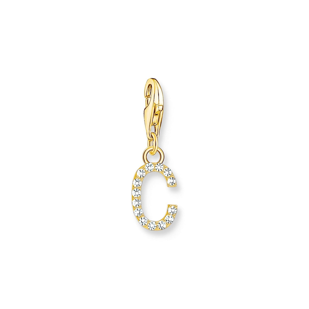 THOMAS SABO Charm Pendant Letter C Gold Plated Charm Pendants THOMAS SABO Charmista 