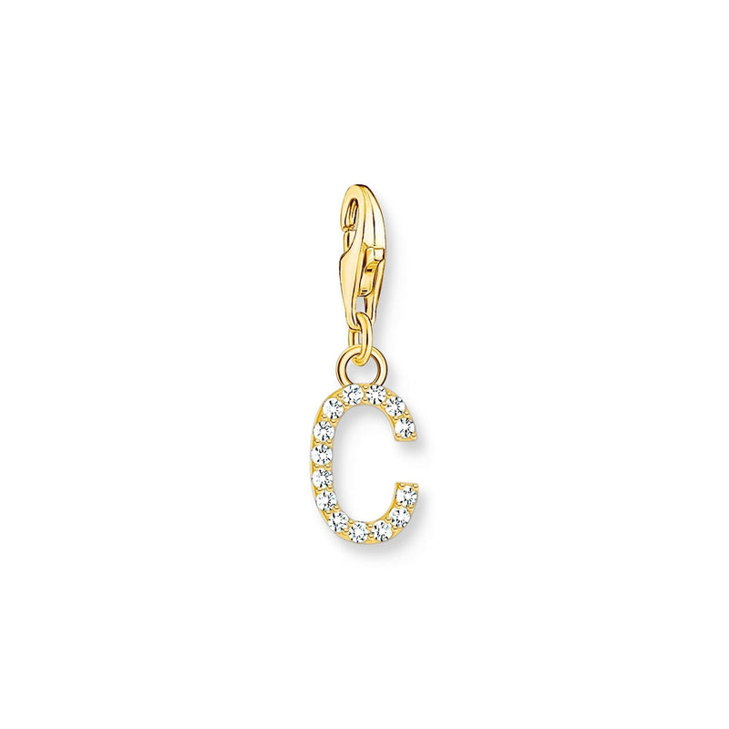 THOMAS SABO Charm Pendant Letter C Gold Plated Charm Pendants THOMAS SABO Charmista 