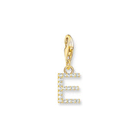 THOMAS SABO Charm Pendant Letter E Gold Plated Charm Pendants THOMAS SABO Charmista 