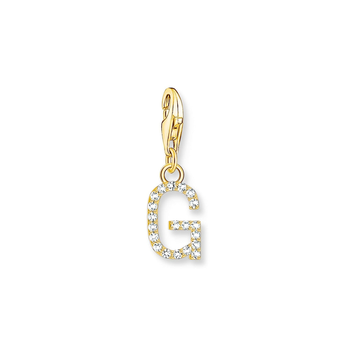 THOMAS SABO Charm Pendant Letter G Gold Plated Charm Pendants THOMAS SABO Charmista 