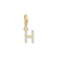 THOMAS SABO Charm Pendant Letter H Gold Plated Charm Pendants THOMAS SABO Charmista 