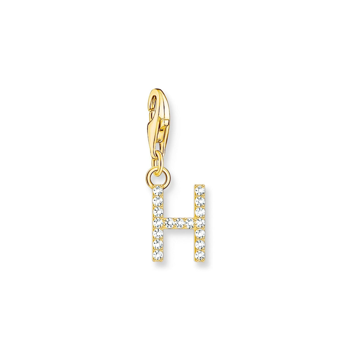 THOMAS SABO Charm Pendant Letter H Gold Plated Charm Pendants THOMAS SABO Charmista 