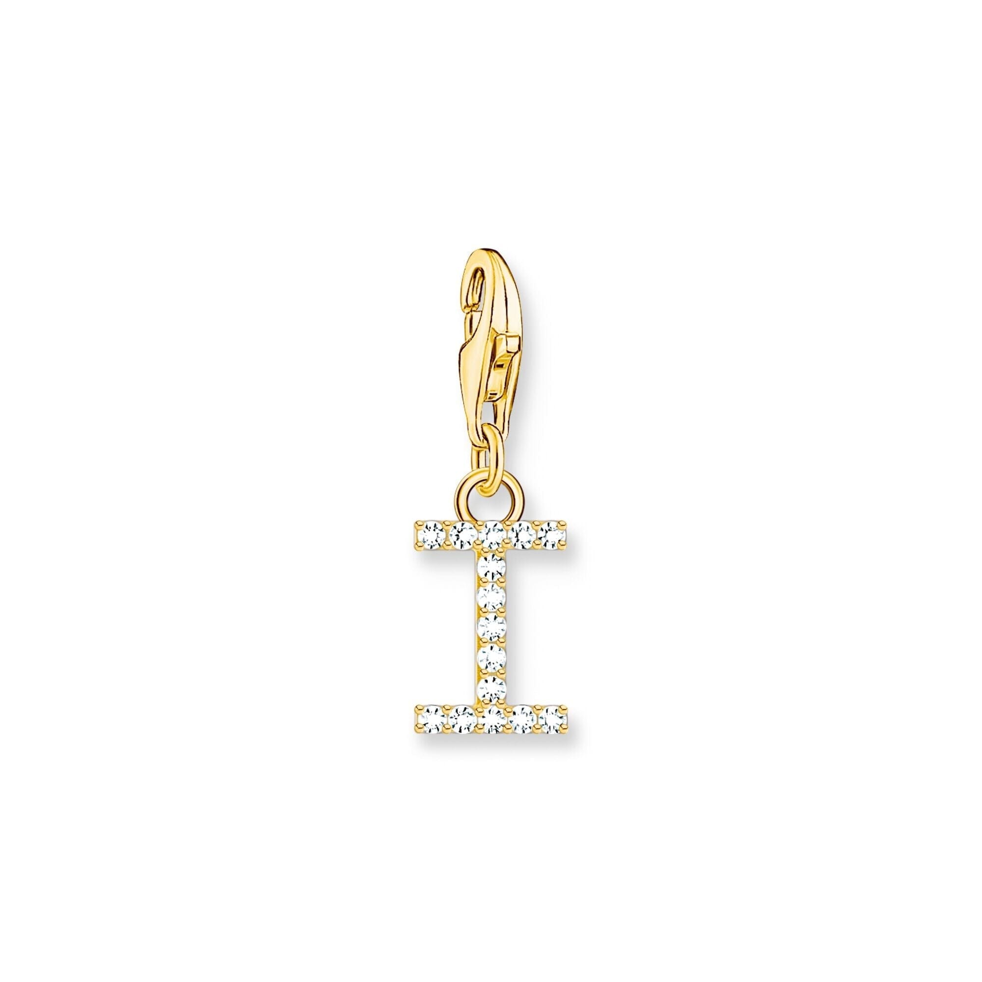 THOMAS SABO Charm Pendant Letter I Gold Plated Charm Pendants THOMAS SABO Charmista 