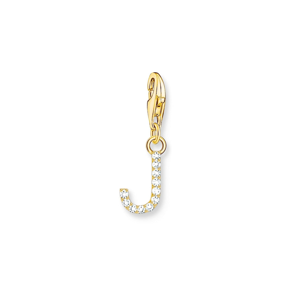 THOMAS SABO Charm Pendant Letter J Gold Plated Charm Pendants THOMAS SABO Charmista 