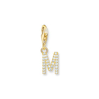 THOMAS SABO Charm Pendant Letter M Gold Plated Charm Pendants THOMAS SABO Charmista 