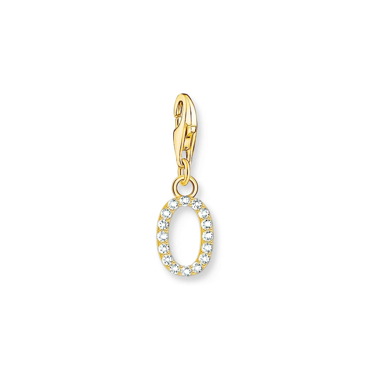 THOMAS SABO Charm Pendant Letter O Gold Plated Charm Pendants THOMAS SABO Charmista 