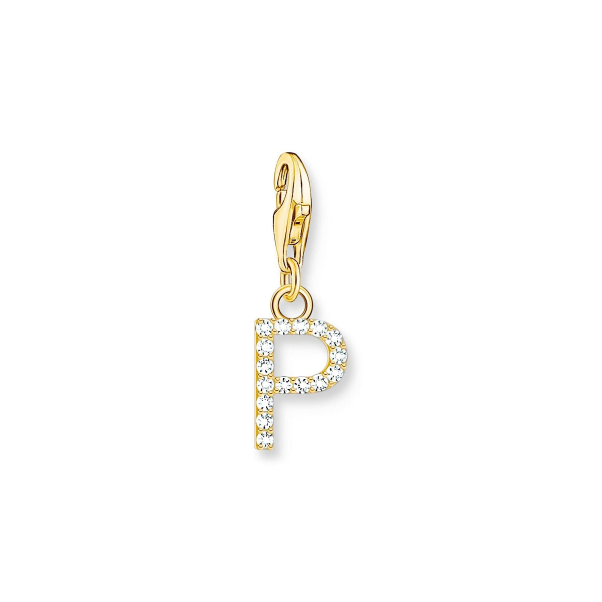 THOMAS SABO Charm Pendant Letter P Gold Plated Charm Pendants THOMAS SABO Charmista 
