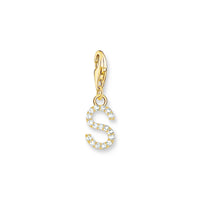 THOMAS SABO Charm Pendant Letter S Gold Plated Charm Pendants THOMAS SABO Charmista 