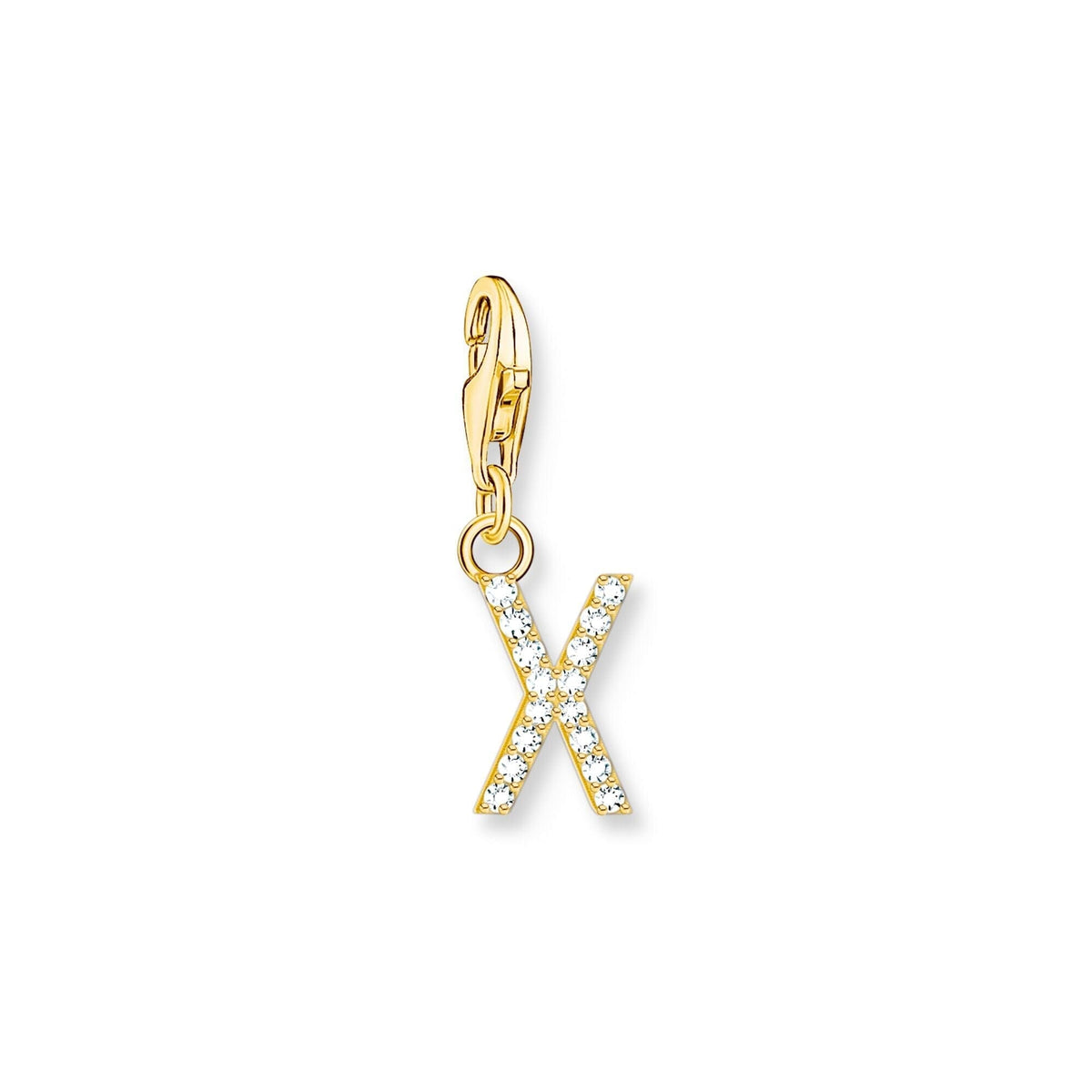 THOMAS SABO Charm Pendant Letter X Gold Plated Charm Pendants THOMAS SABO Charmista 
