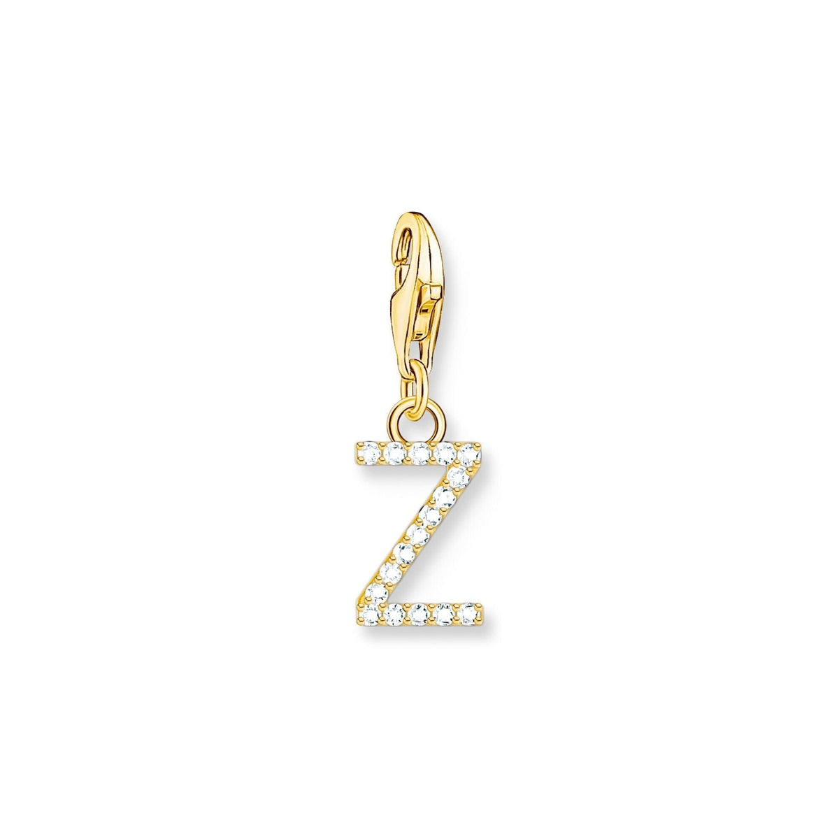 THOMAS SABO Charm Pendant Letter Z Gold Plated Charm Pendants THOMAS SABO Charmista 
