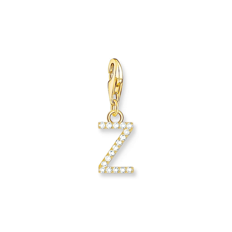THOMAS SABO Charm Pendant Letter Z Gold Plated Charm Pendants THOMAS SABO Charmista 