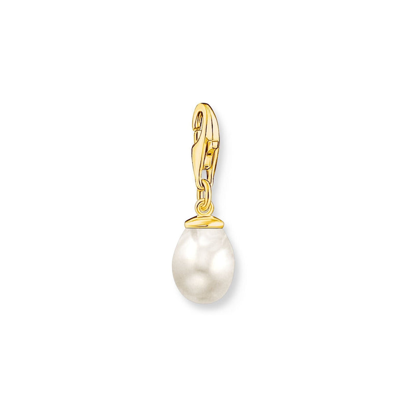 THOMAS SABO Charm Pendant Pearl Gold Plated Charm Pendants THOMAS SABO Charmista 