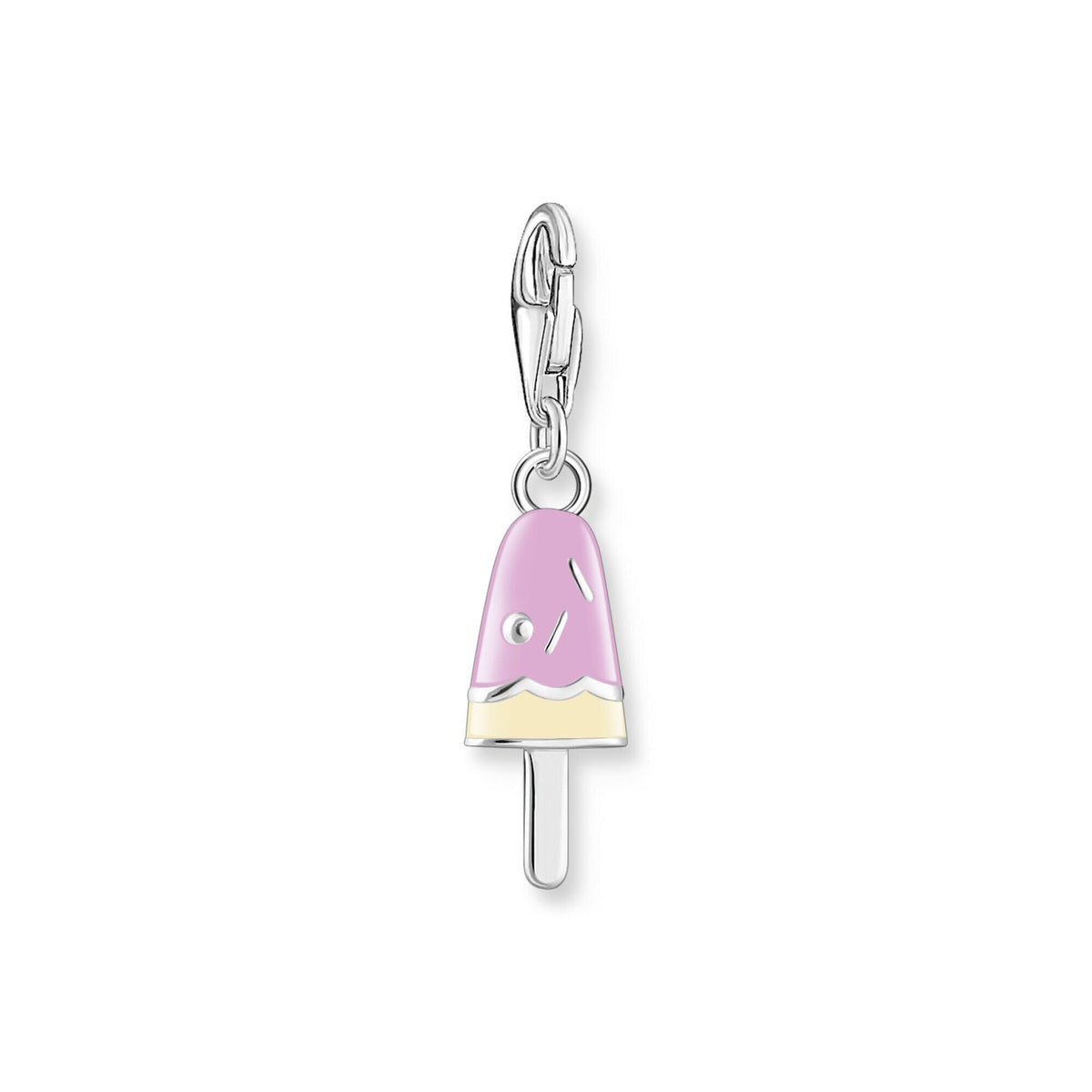 THOMAS SABO Charm Pendant Popsicle with White Stones Silver Charm Pendants THOMAS SABO Charmista 