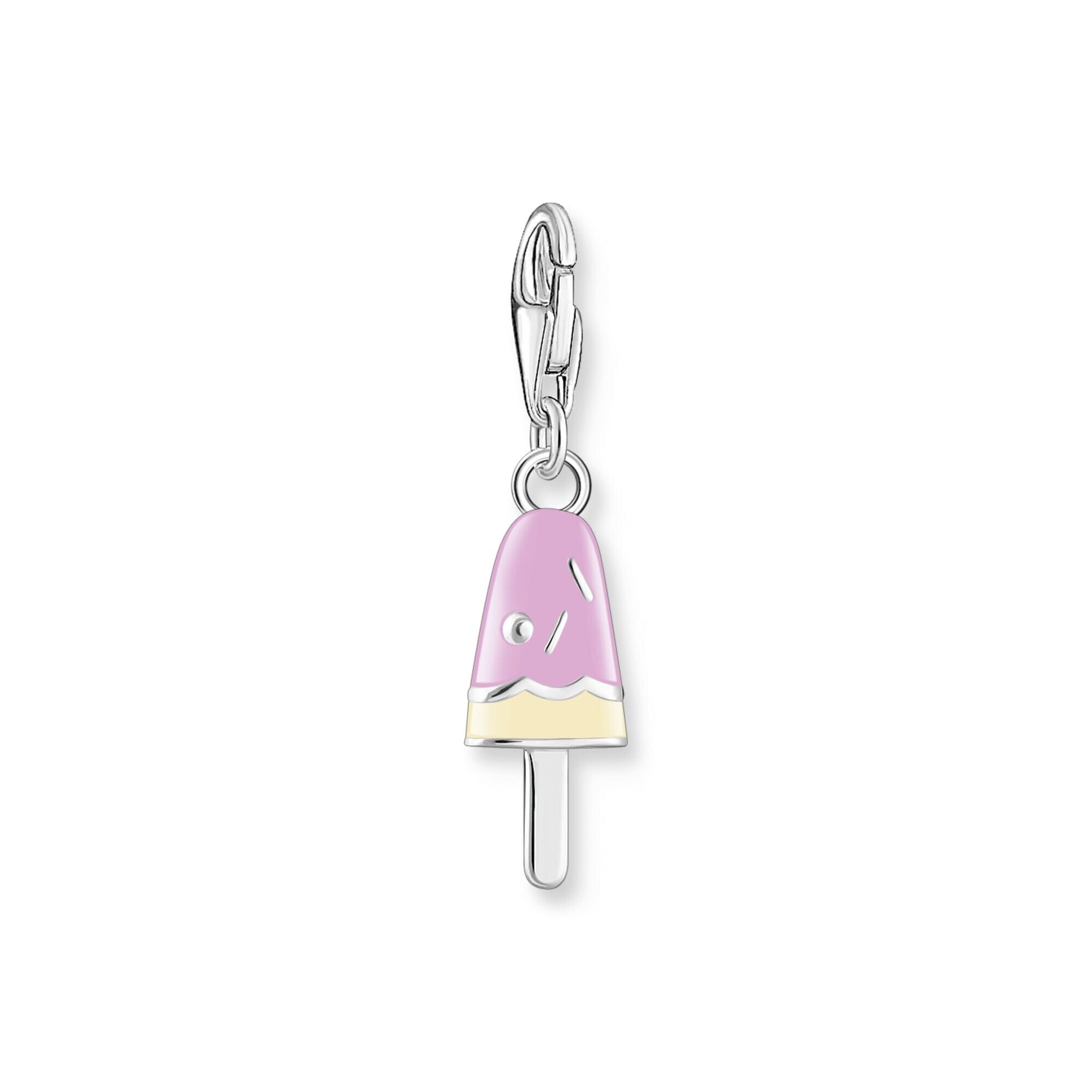 THOMAS SABO Charm Pendant Popsicle with White Stones Silver Charm Pendants THOMAS SABO Charmista 