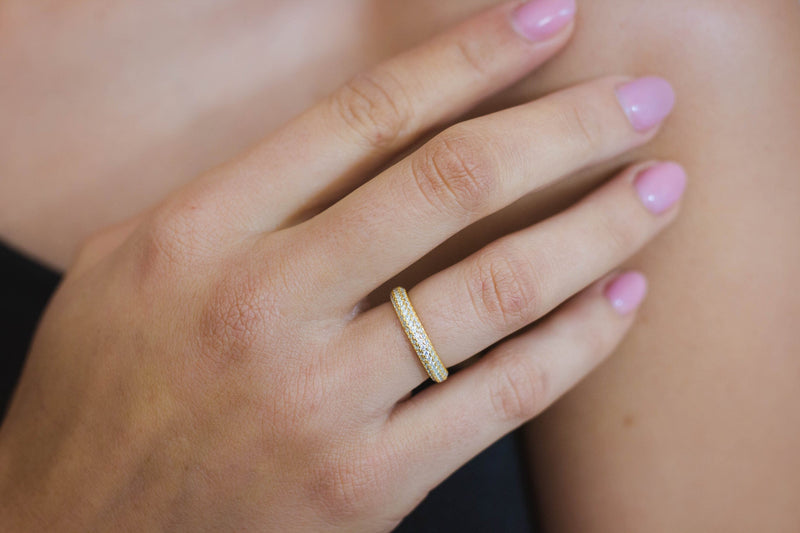 GODDESS PAVE RING GOLD - 5 Bevilles Jewellers 