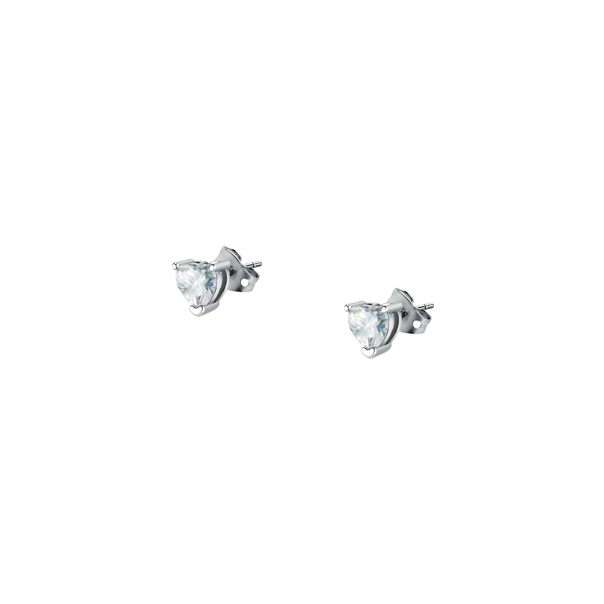 Chiara Ferragni Diamond Heart White Heart Earrings Chiara Ferragni 