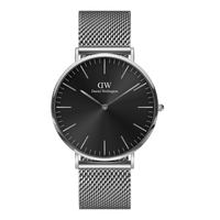 Daniel Wellington Classic 40 Sterling Silver & Onyx Watch Watches Daniel Wellington 