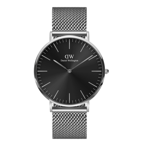 Daniel Wellington Classic 40 Sterling Silver & Onyx Watch Watches Daniel Wellington 
