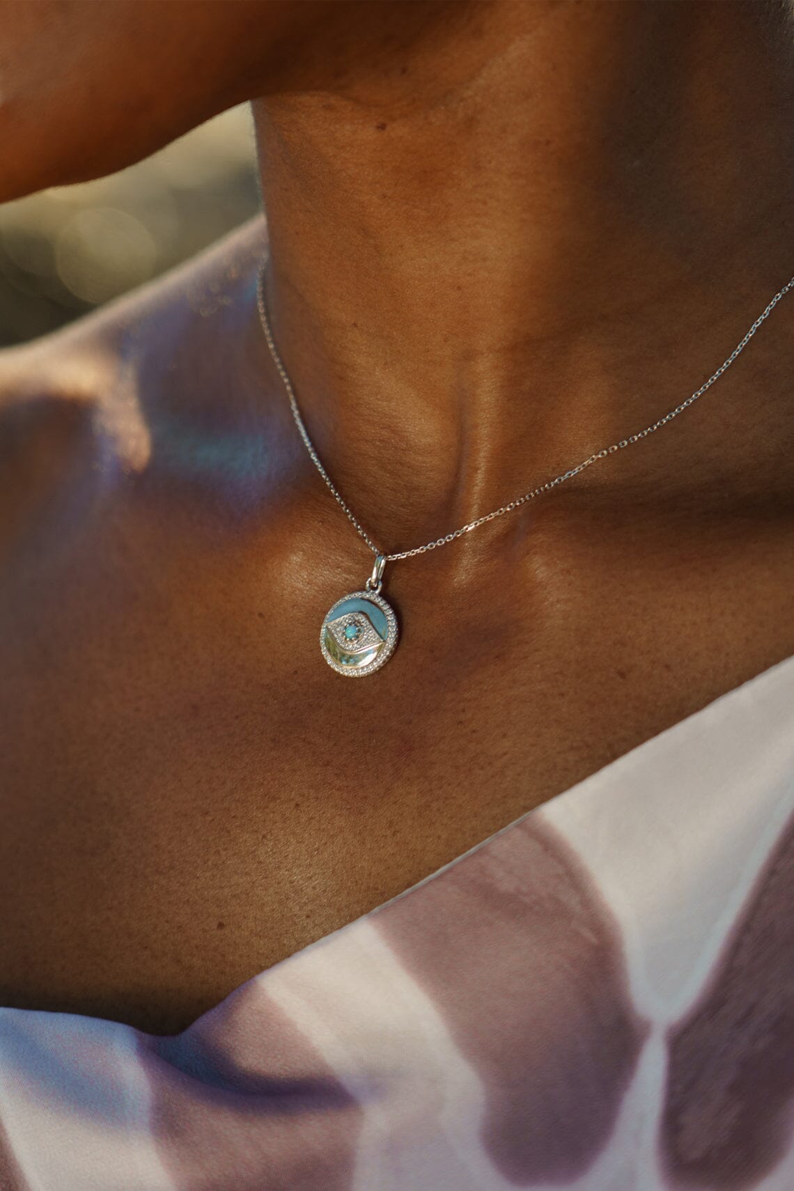 thumbnail image 2 of Bling Jewelry Slender Dainty Round In Milgrain Edge Setting Iridescent Created Opal Tennis Bolo Bracelet .925 Sterling Silver Adjustable Slide 2 of 9