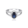 GEORGINI AURORA GLORY RING SILVER/ SAPPHIRE Bevilles Jewellers 