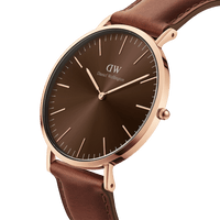 Daniel Wellington Classic 40 St Mawes Rose Gold & Amber Watch Watches Daniel Wellington 