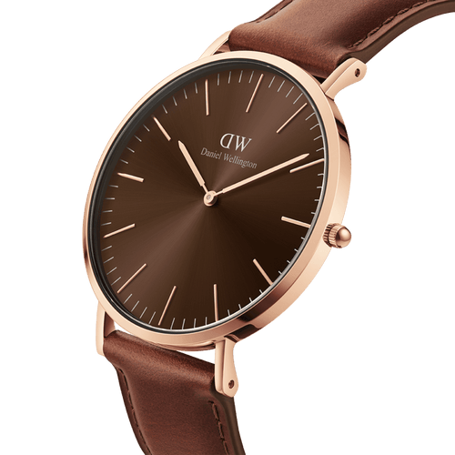 Daniel Wellington Classic 40 St Mawes Rose Gold & Amber Watch Watches Daniel Wellington 