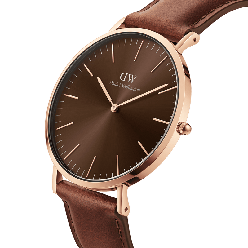 Daniel Wellington Classic 40 St Mawes Rose Gold & Amber Watch Watches Daniel Wellington 