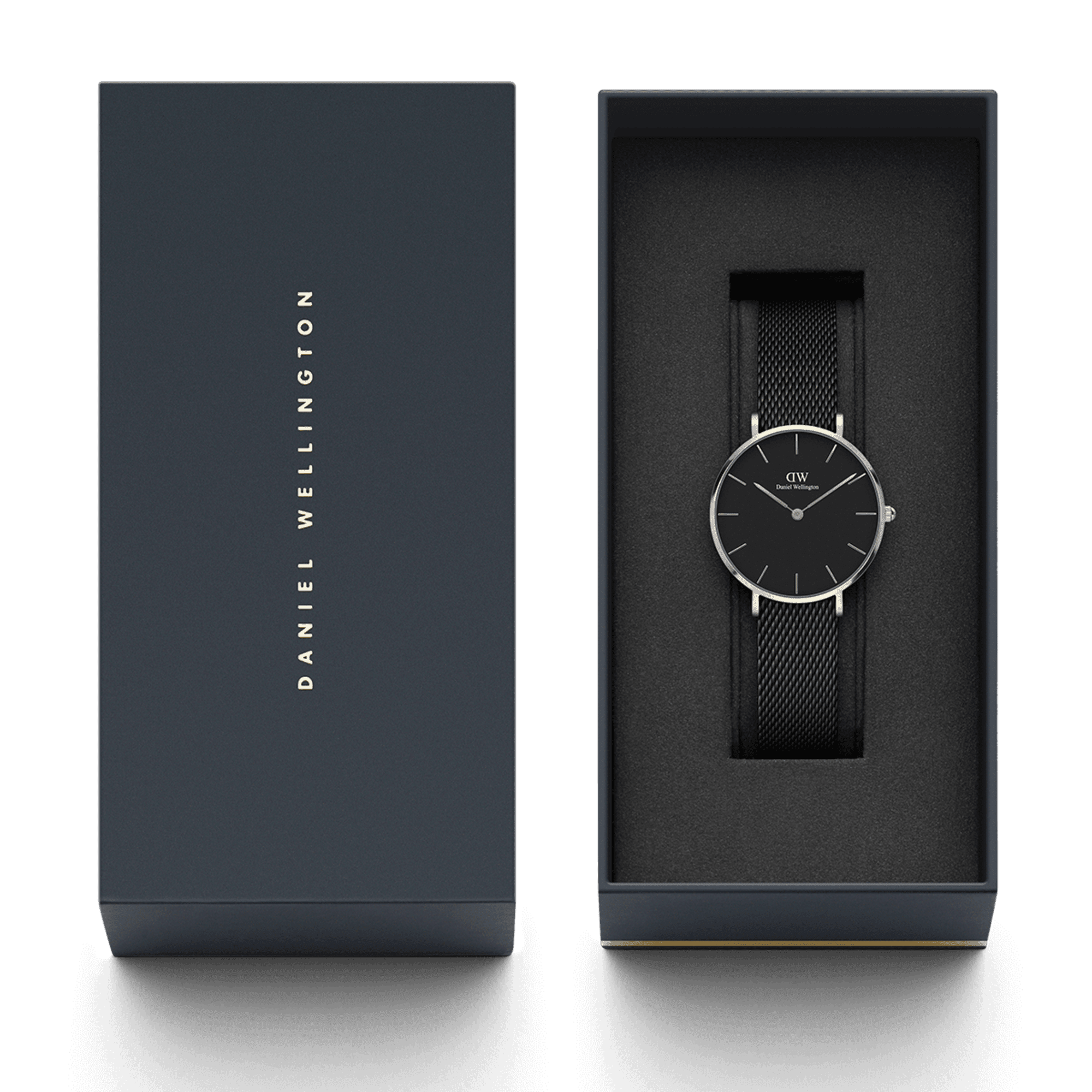Daniel Wellington Petite 32 Ashfield Silver & Black Watch Watches Daniel Wellington 