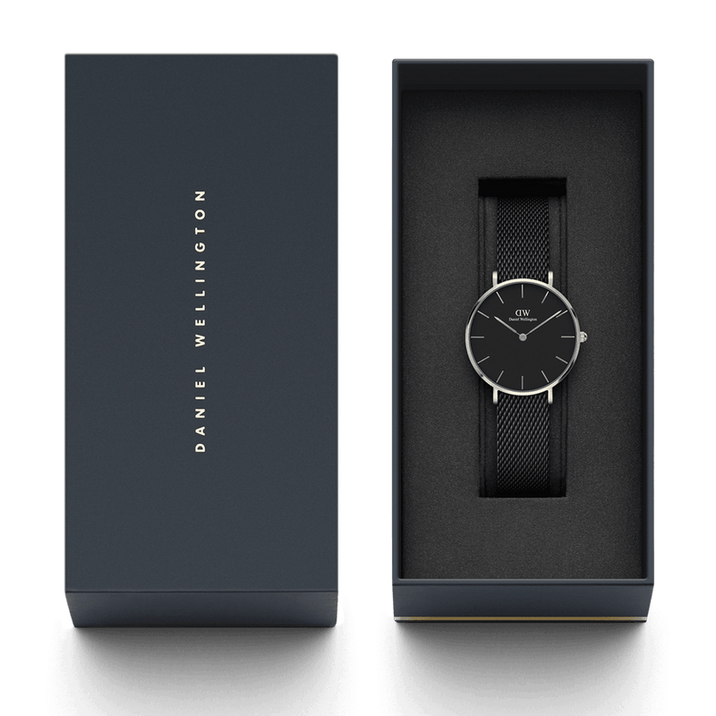 Daniel Wellington Petite 32 Ashfield Silver & Black Watch Watches Daniel Wellington 
