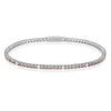 MILESTONE MORGANITE 2MM TENNIS BRACELET IN SILVER Bevilles Jewellers 