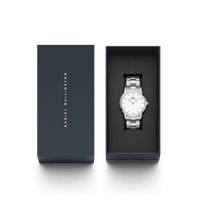 Daniel Wellington Iconic Link 36 Silver & White Watch Watches Daniel Wellington 