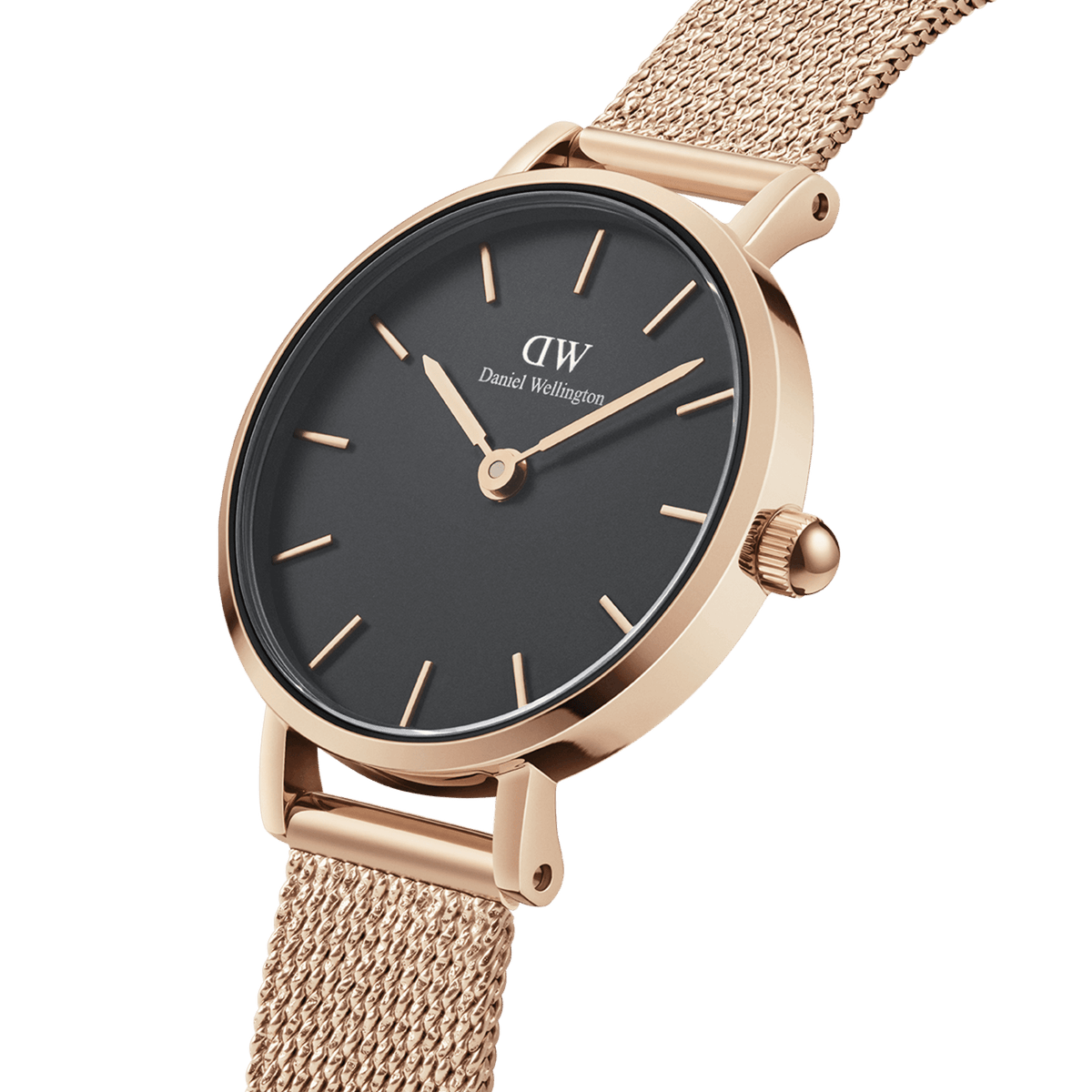 Daniel Wellington Petite 24 Pressed Melrose Rose Gold & Black Watch Watches Daniel Wellington 