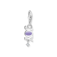 THOMAS SABO Charm Pendant Joy with Stone Silver Charm Pendants THOMAS SABO Charmista 