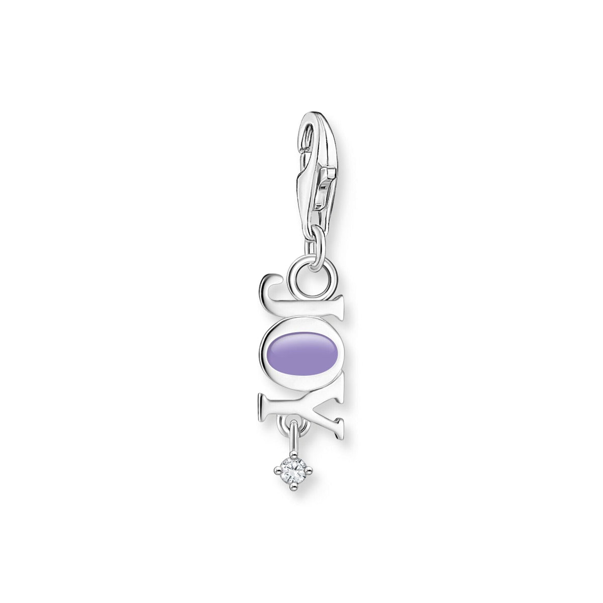THOMAS SABO Charm Pendant Joy with Stone Silver Charm Pendants THOMAS SABO Charmista 