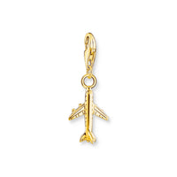 THOMAS SABO Charm Pendant Airplane Gold Plated Charm Pendants THOMAS SABO Charmista 
