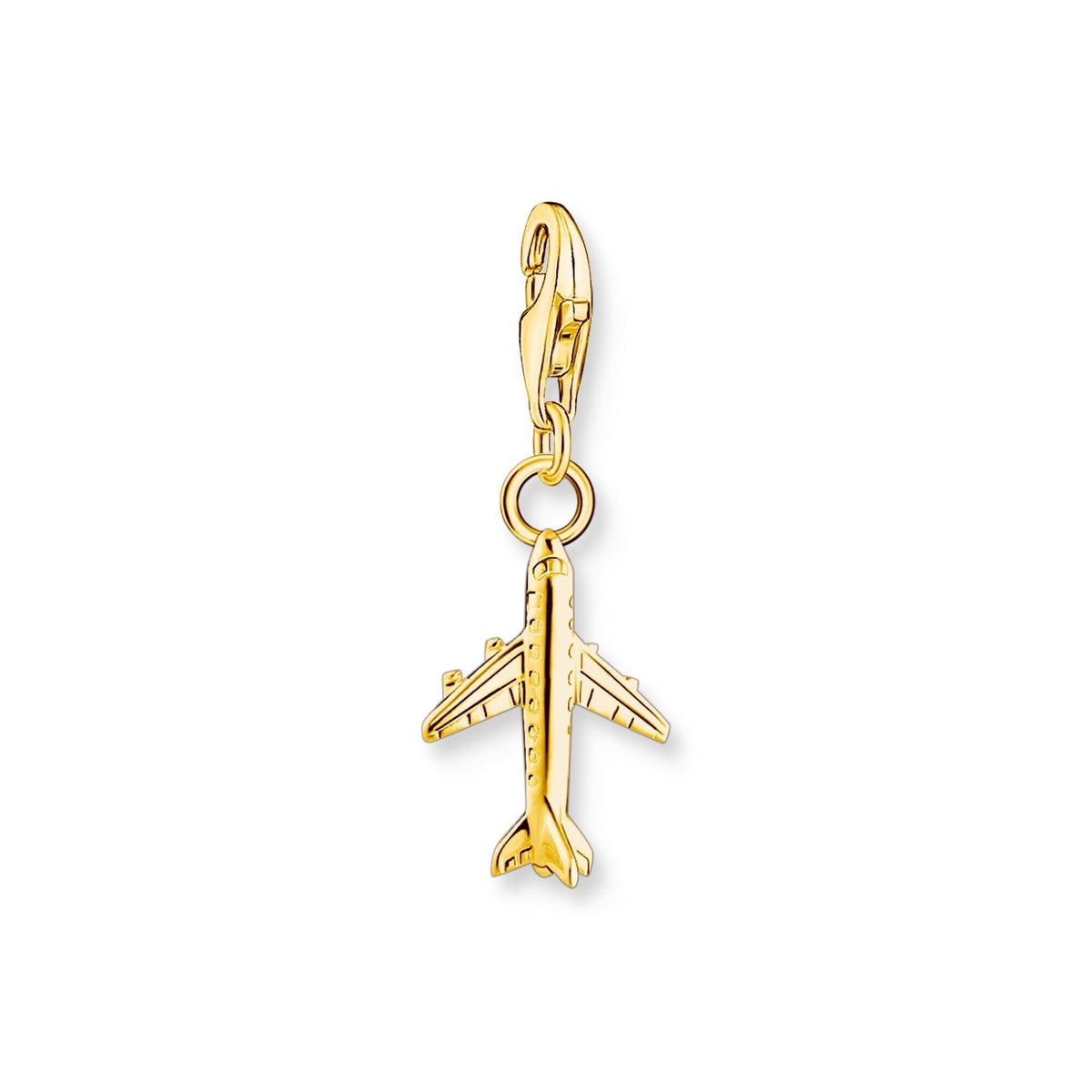 THOMAS SABO Charm Pendant Airplane Gold Plated Charm Pendants THOMAS SABO Charmista 