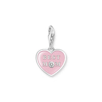 THOMAS SABO Charm Pendant Heart with Best Mom Silver Charm Pendants THOMAS SABO Charmista 