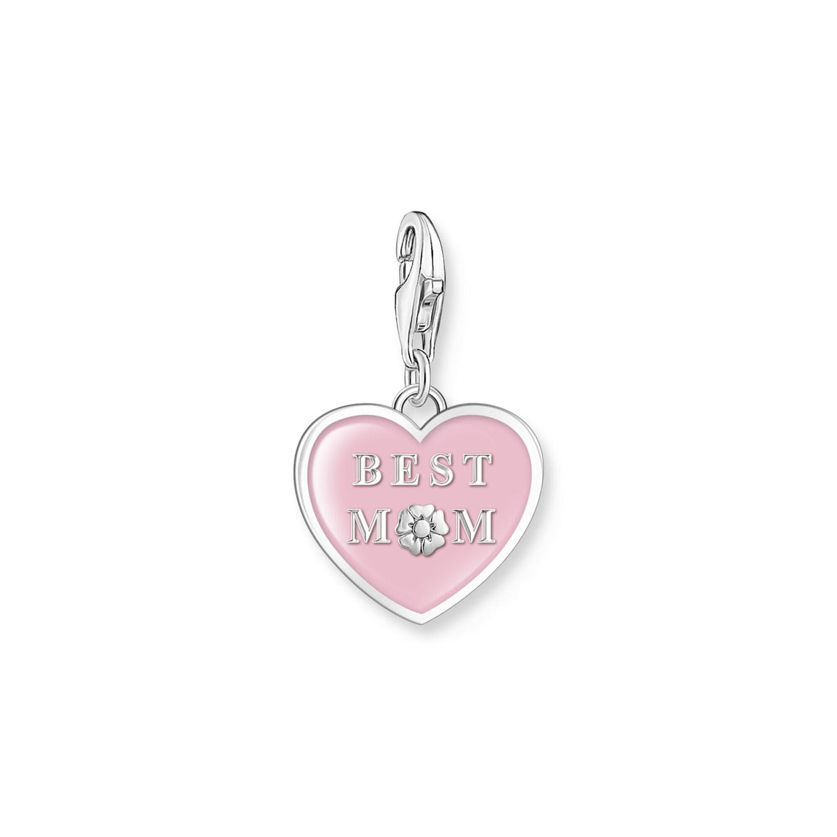 THOMAS SABO Charm Pendant Heart with Best Mom Silver Charm Pendants THOMAS SABO Charmista 