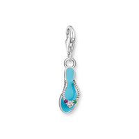 THOMAS SABO Charm Pendant Flip Flop with Colourful Stones Silver Charm Pendants THOMAS SABO Charmista 