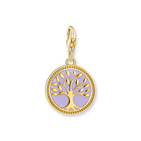 THOMAS SABO Charm Pendant Tree Of Love with Violet Cold Enamel Charm Pendants THOMAS SABO Charmista 