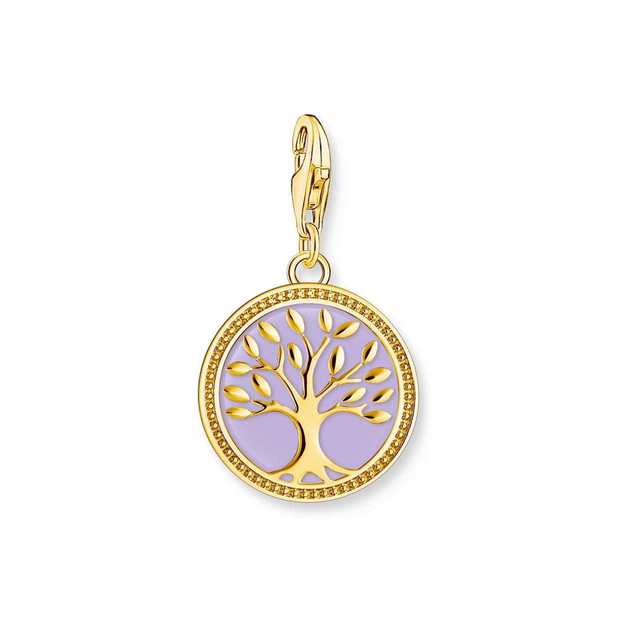 THOMAS SABO Charm Pendant Tree Of Love with Violet Cold Enamel Charm Pendants THOMAS SABO Charmista 