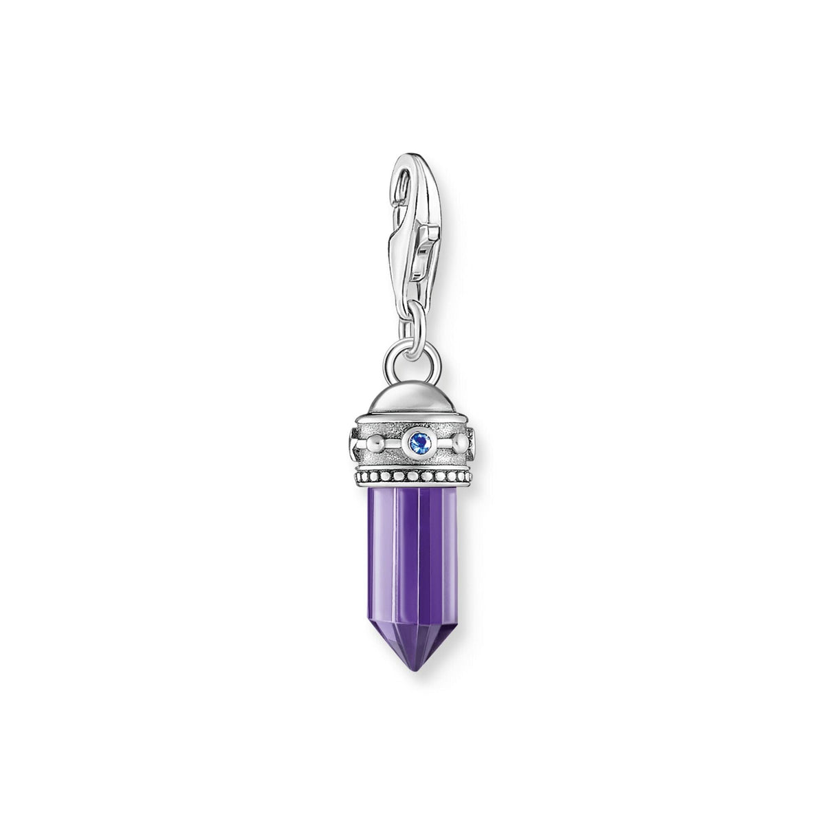THOMAS SABO Hexagon Charm with Imitation Amethyst and Fine Symbols Charm Pendants THOMAS SABO Charmista 