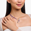 THOMAS SABO Hexagon Charm with Imitation Amethyst and Fine Symbols Charm Pendants THOMAS SABO Charmista 