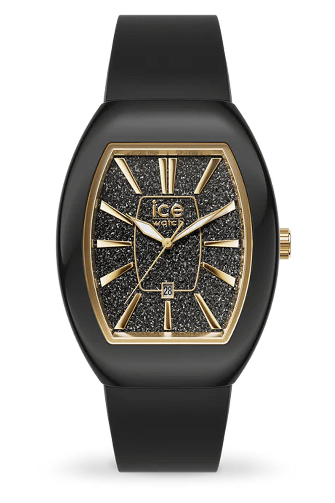 Ice Boliday Dome Black Glitter Gold Small Watch Watches Ice 