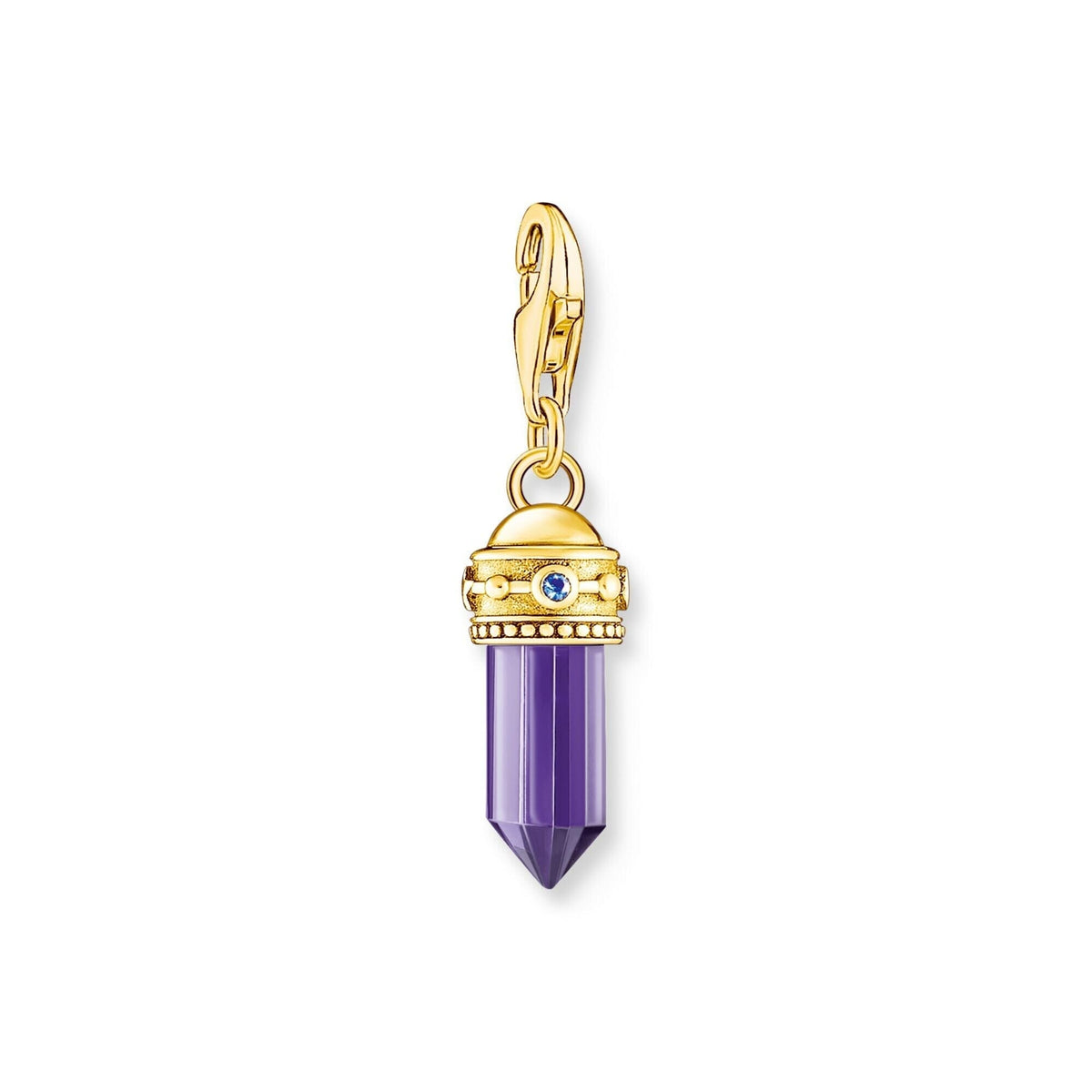 THOMAS SABO Gold Charm Pendant Hexagon with Imitation Amethyst Charm Pendants THOMAS SABO Charmista 